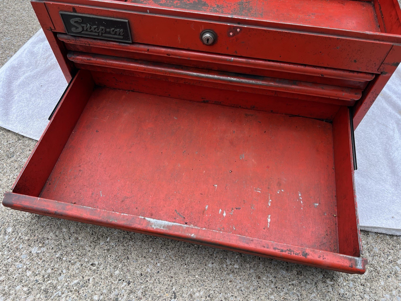 🇺🇸Vintage 1976 Snap-on KRM-54 3 Drawer Top Chest Tool Box Kenosha No Key🇺🇸