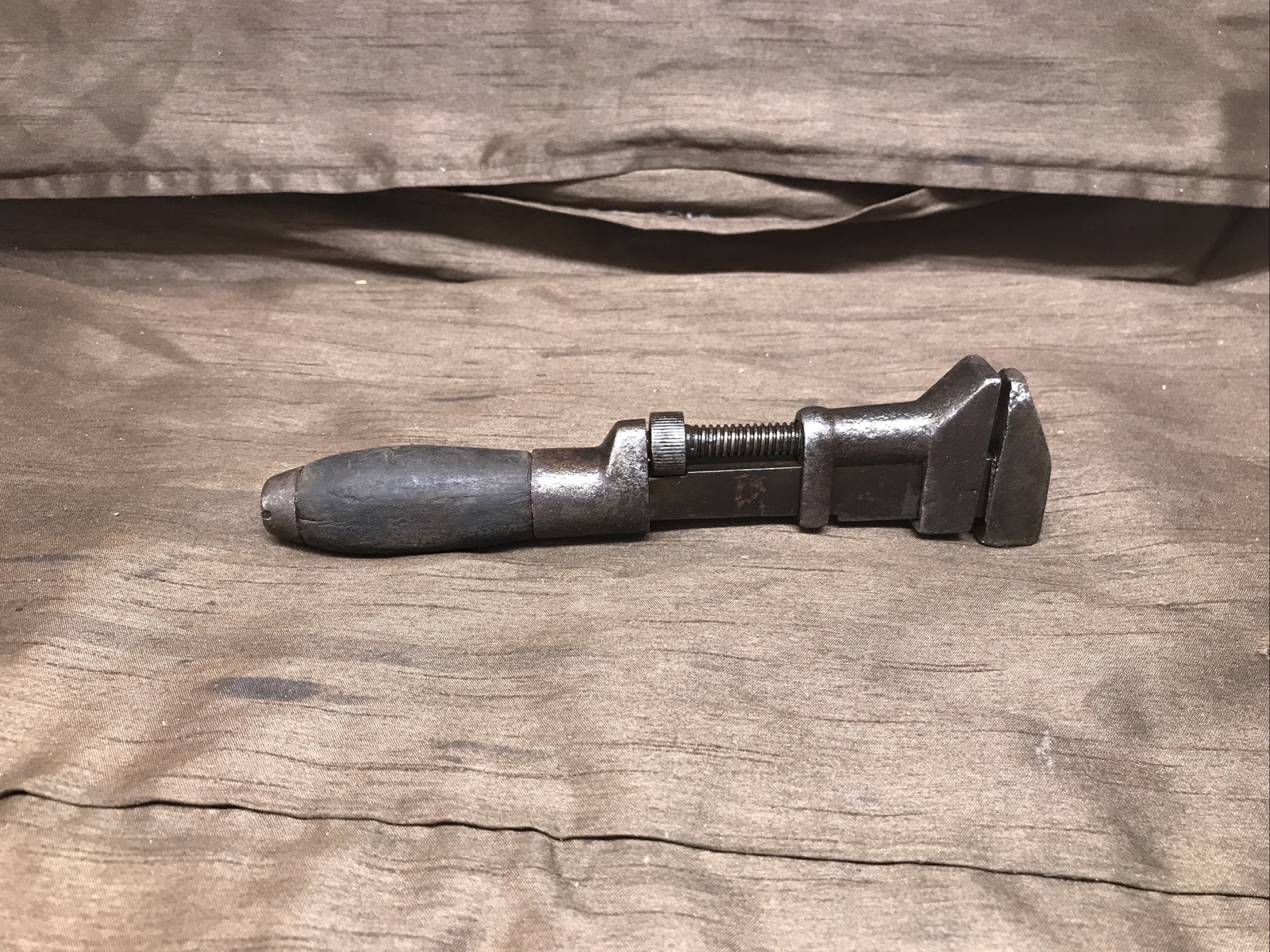 Antique 1871 COE’S & WRENCH CO. Worcester Mass 8” Monkey Wrench Wooden Handle