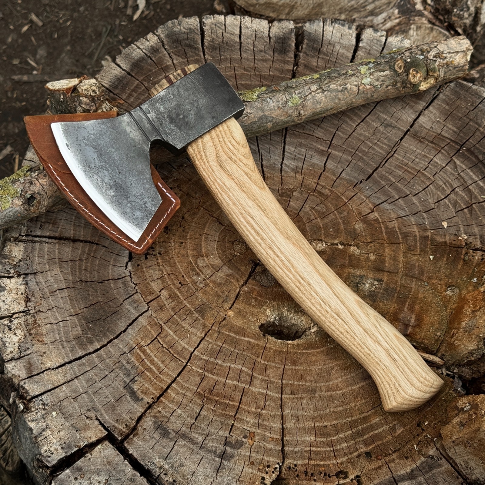 4” Blade Hand Forged Wood Carving Axe Bushcraft Hatchet for Woodworking
