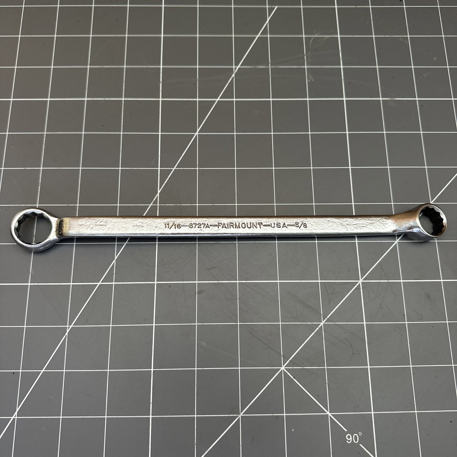 Fairmount 8727A 12 Point Box End Wrench 11/16” & 5/8” In. SAE Vintage USA Minty!