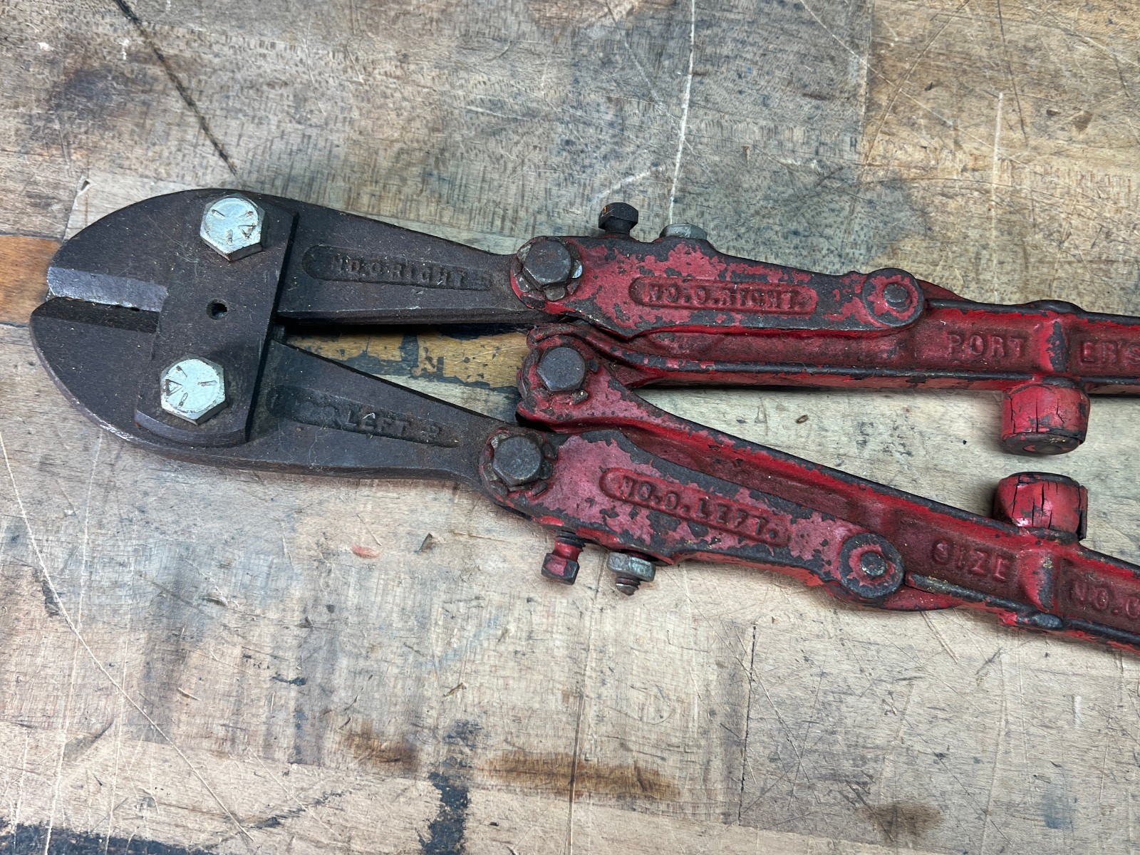 Antique 18″ HKP Porter’s New Easy No. 0 5/16″ Bolt Cutter Patent Date 10/18/1892