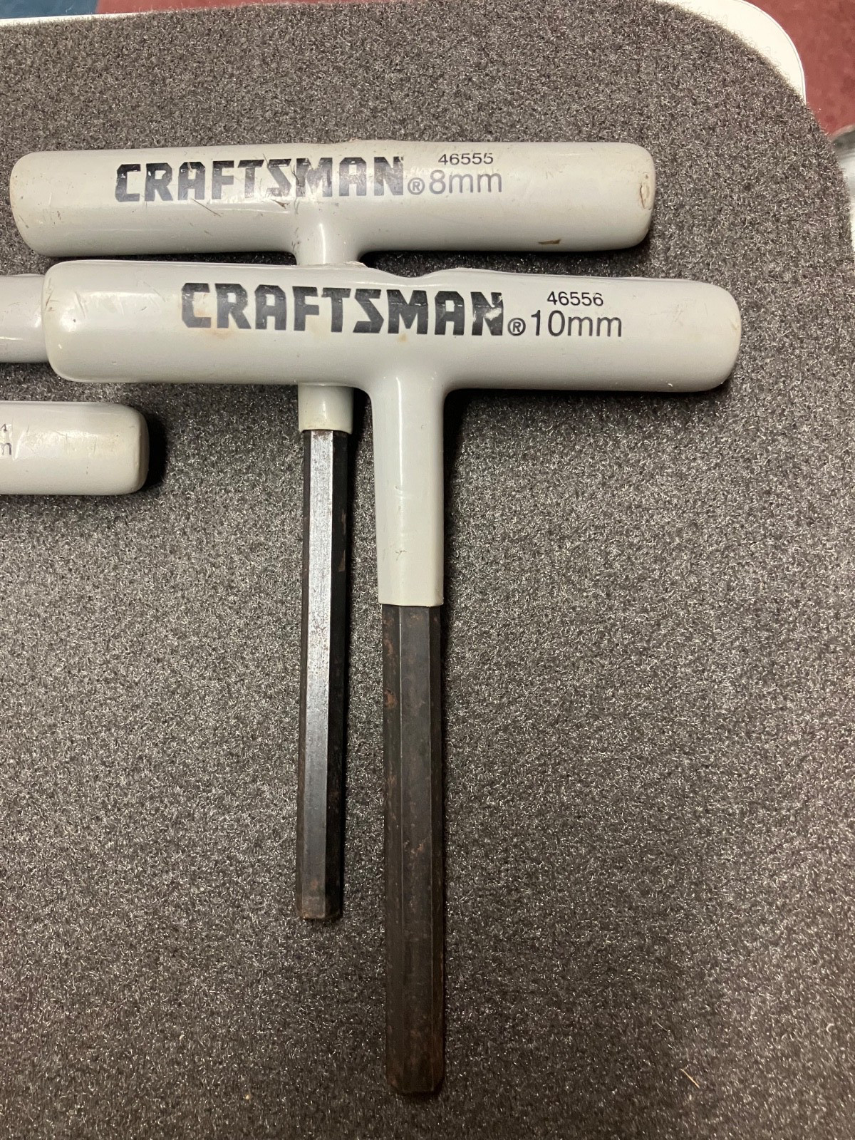 (7) PIECE VINTAGE CRAFTSMAN METRIC T-HANDLE HEX WRENCHES -(f)
