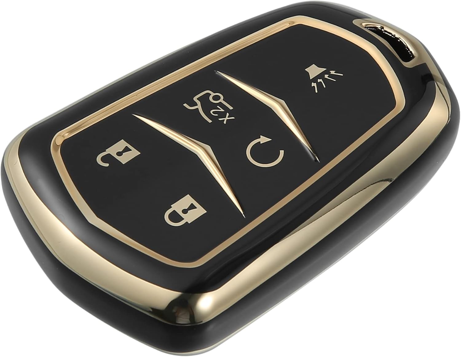 X AUTOHAUX Car Key Fob Cover 5 Button Remote Case TPU Black