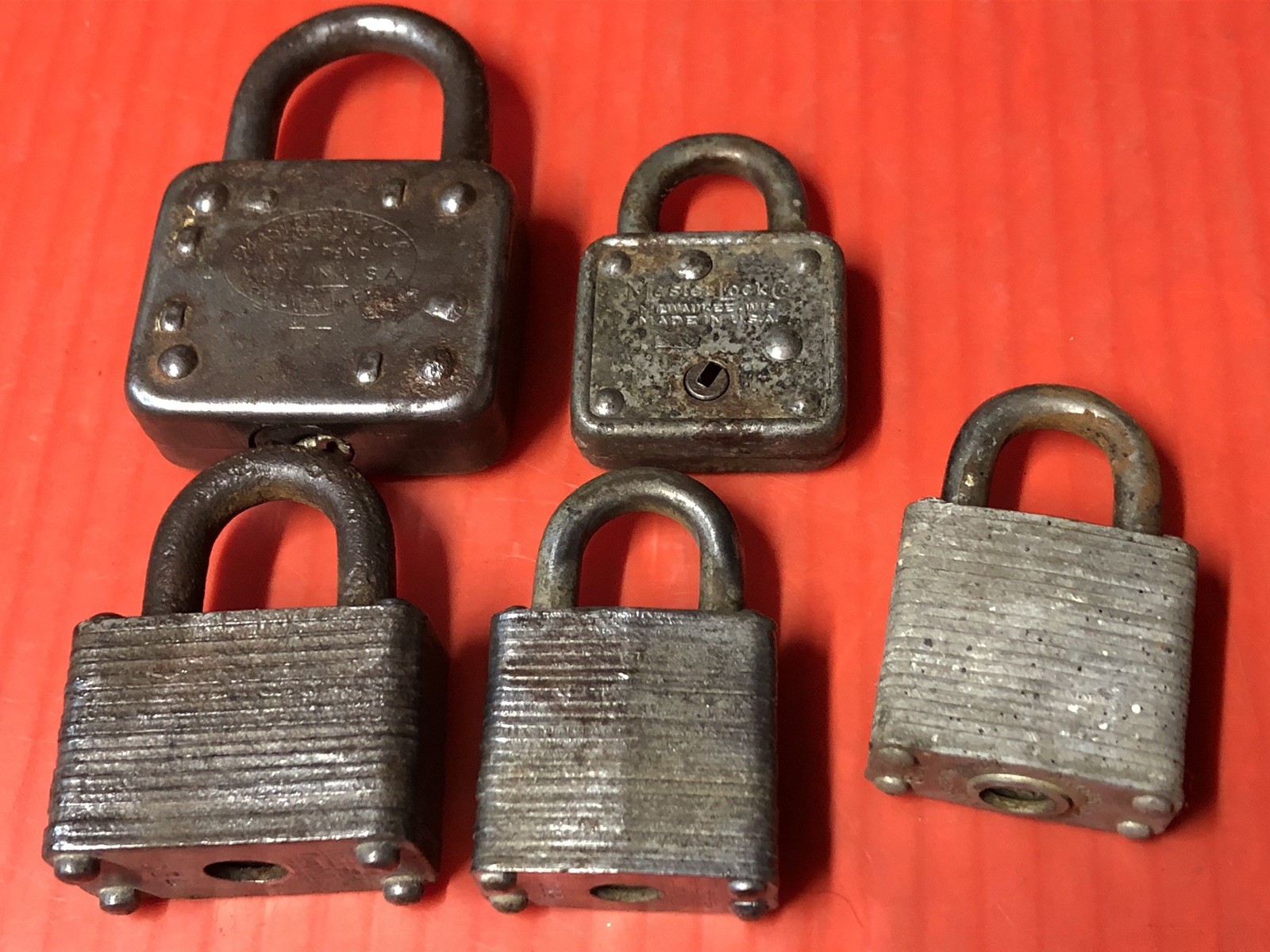 Padlock Lot. *No Keys. Vintage Master Lock USA, CORBIN, YALE, FRAIM, EAGLE,