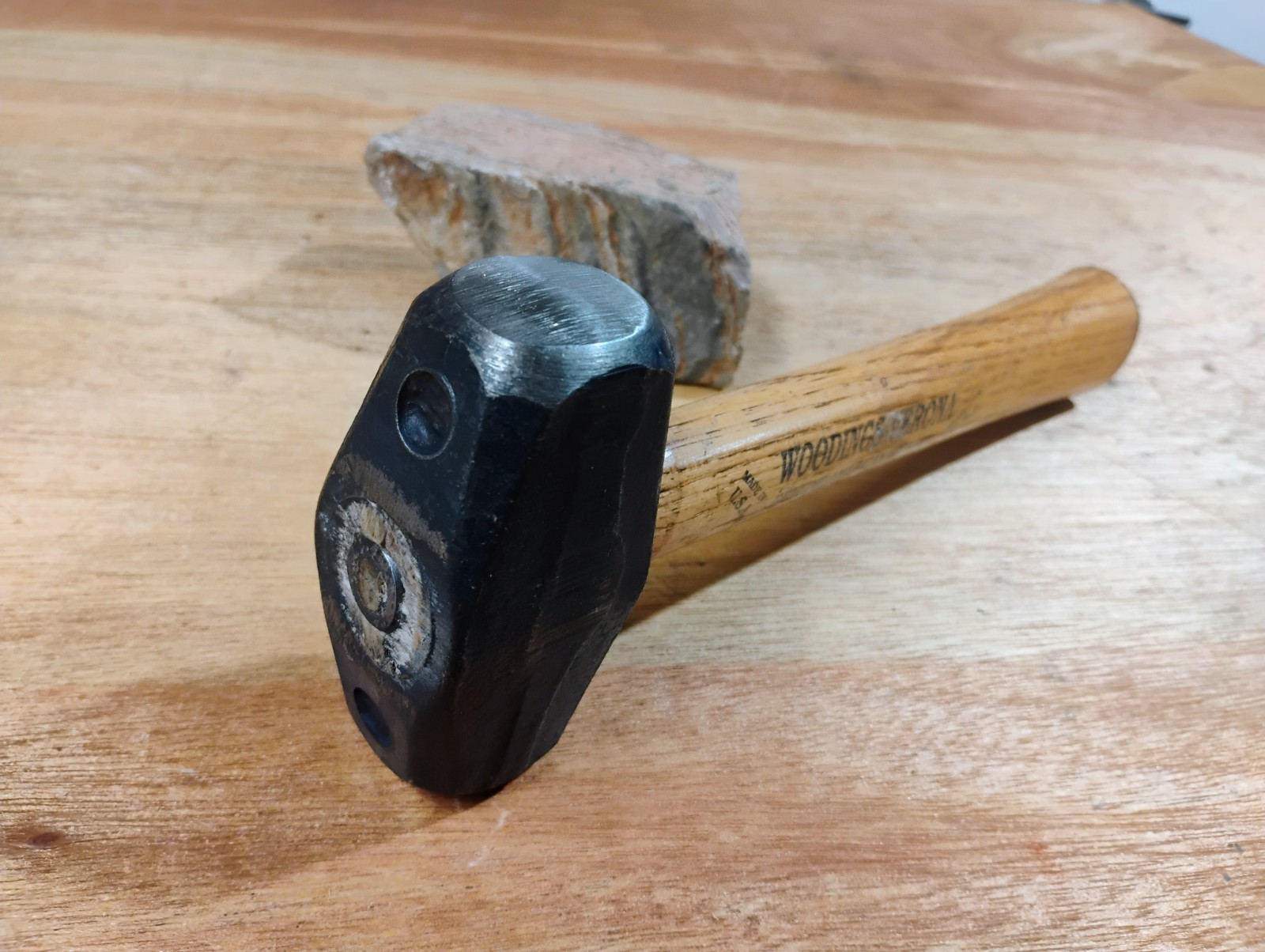 2LB Drilling Hammer WOODINGS VERONA MADE IN USA Octagonal Faces