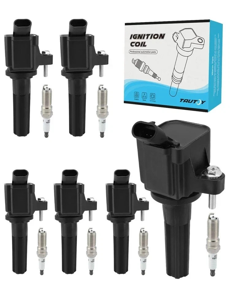 Set of 6 UF497 Ignition Coil Pack & Iridium Spark Plug (4.2L Only) For Chevro…