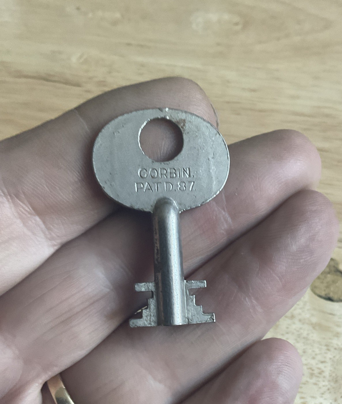 Vintage Corbin Double Bit Hollow Barrel Key # P 111