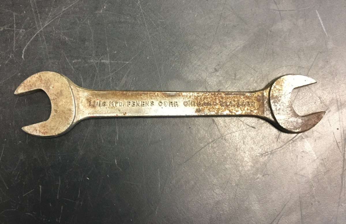 Penens Corp Chicago Double Open End Wrench 11/16″ x 19/32″ Mfd Proto USA