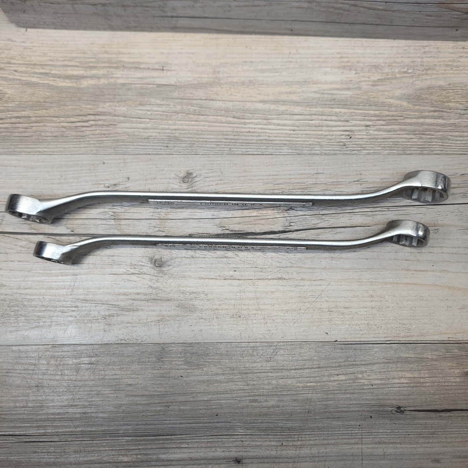 Craftsman Vanadium 7/8 x 13/16 + 15/16 X 1 Offset Box End Wrenches CI USA
