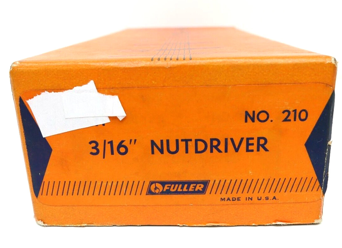 RARE Vintage Fuller 3/16″ Nutdriver No.210 6 Point Hex Head 3″ Shaft USA NOS