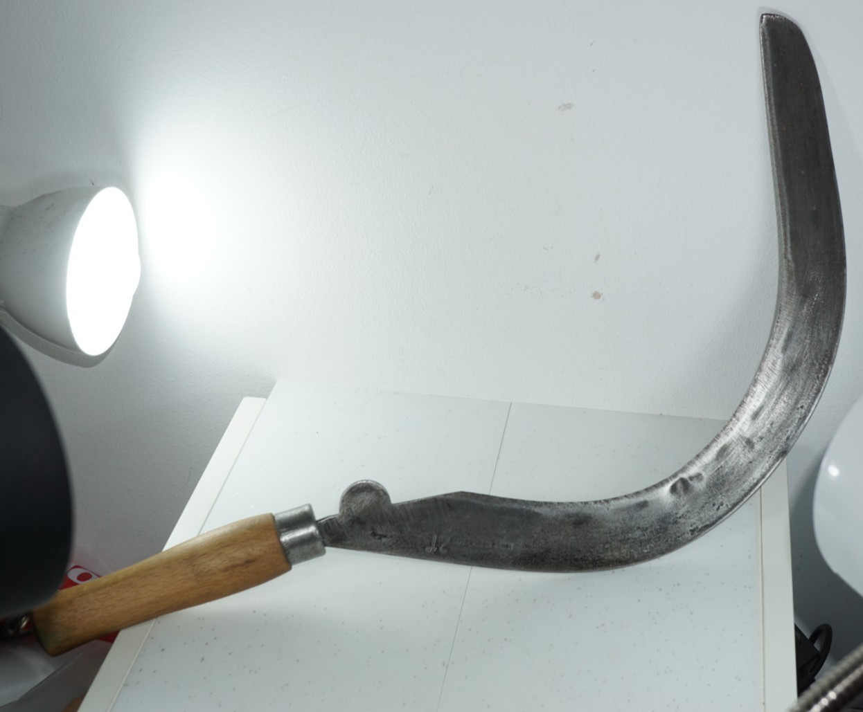 Vintage 1970’s 21” Short Handled Slasher Sickle Billhook Garden Steel Tool