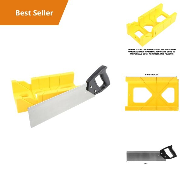 Mitre Saw Set Wood Cutting Tool Kit Box 45 90 Degree Angle Cutter Hand Saw Trimm