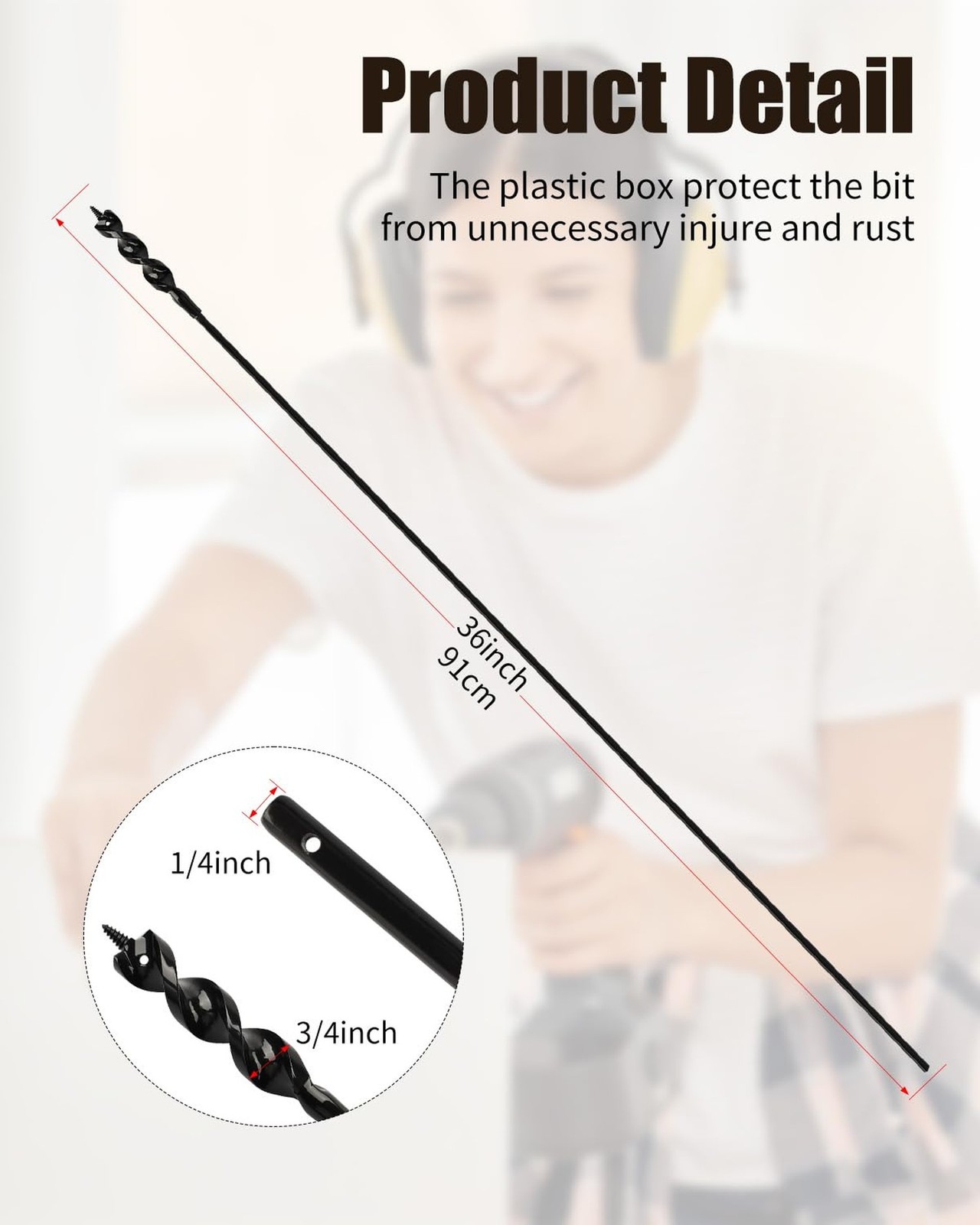 Flexible Installer Drill Bit for Wire Pulling, 36 Inch Extra Long Drill Bit, …