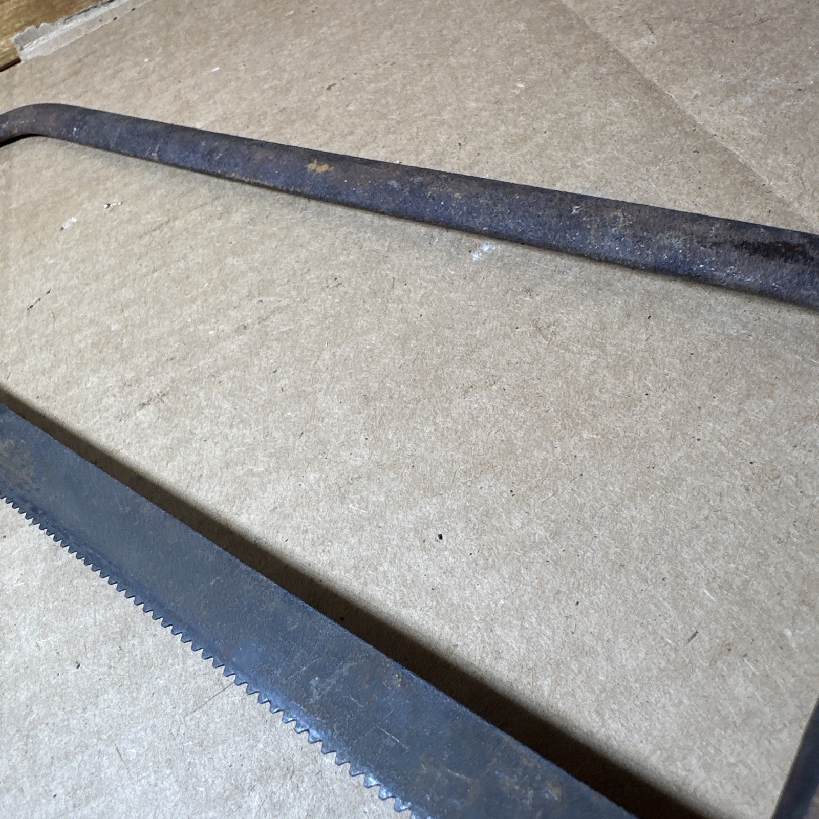 Vintage Saw Hack Saw Meat Saw Wood Handle 12″ Blade Primitive Farm Wood Steel