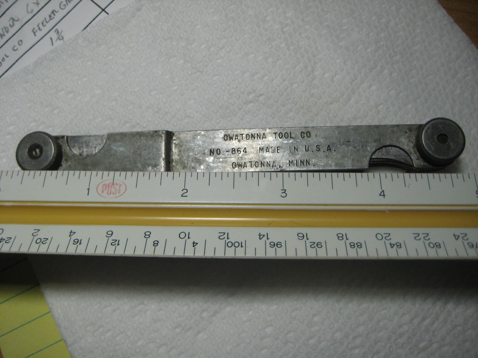 Owatonna Tool Co No 864 Feeler Gauge Set