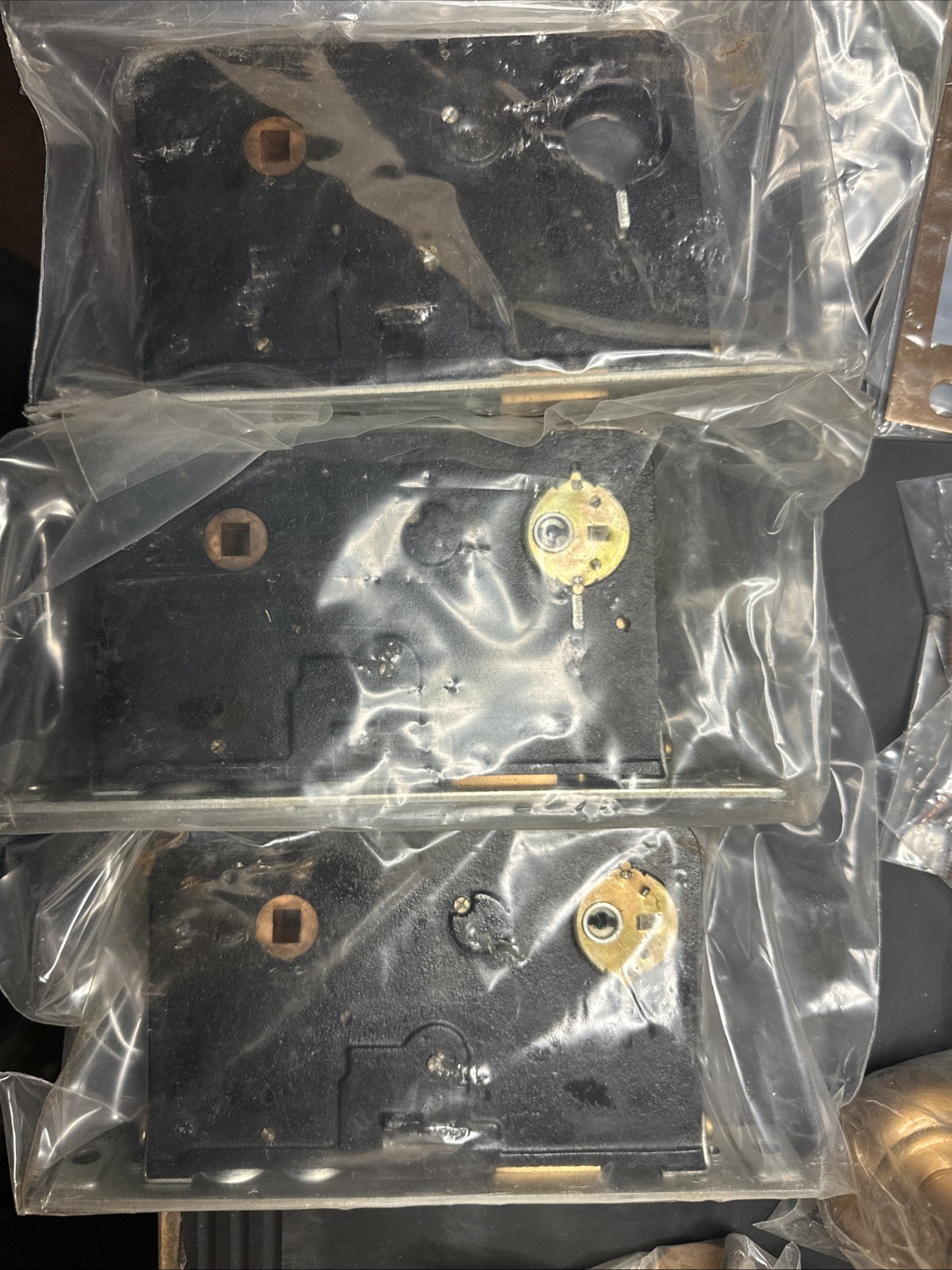 Vintage (3)-Yale Cast-iron Mortise’s and Door Hardware See Pics All New In PKG