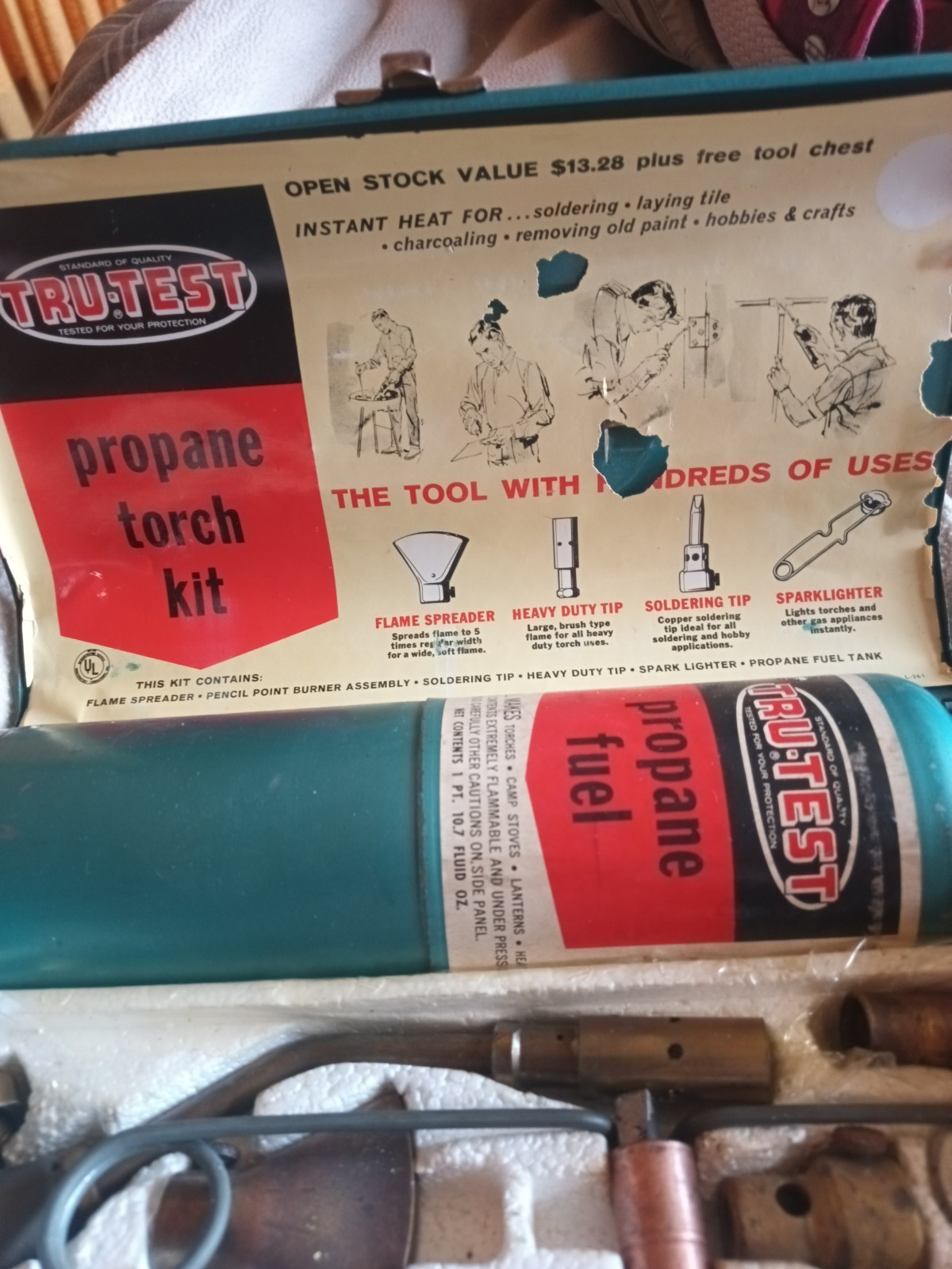 Vintage True Value Hardware Store TRU-TEST Propane Torch Kit