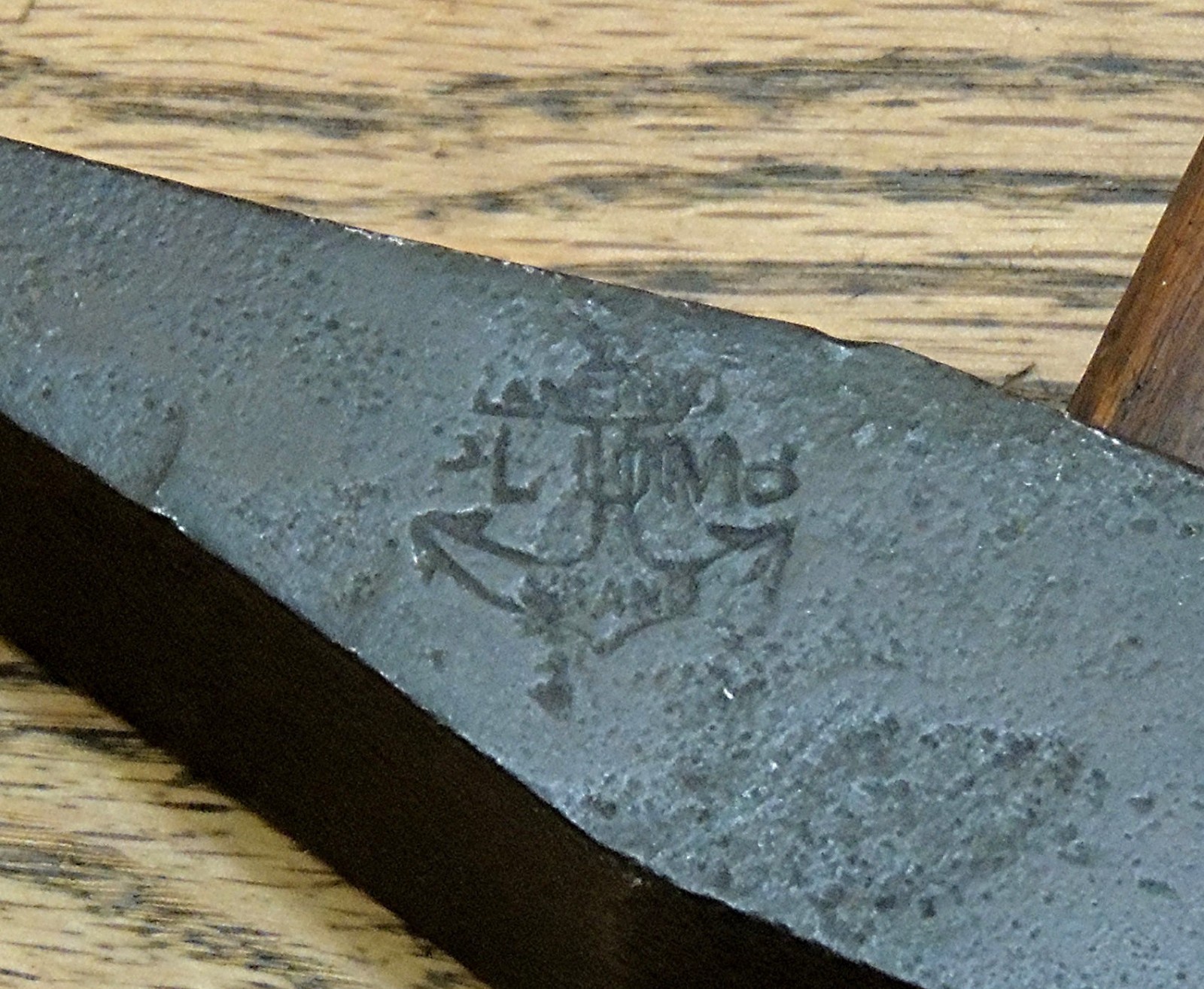 RARE 2 1/2 lb. PLUMB ANCHOR BRAND MILL PICK-STONE DRESSING HAMMER-MILLSTONE