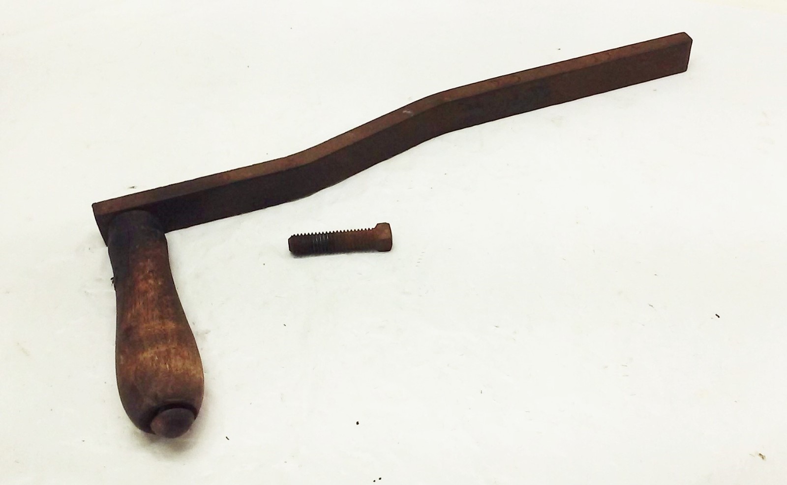 Vtg antique hand crank post drill press handle part champion blower forge