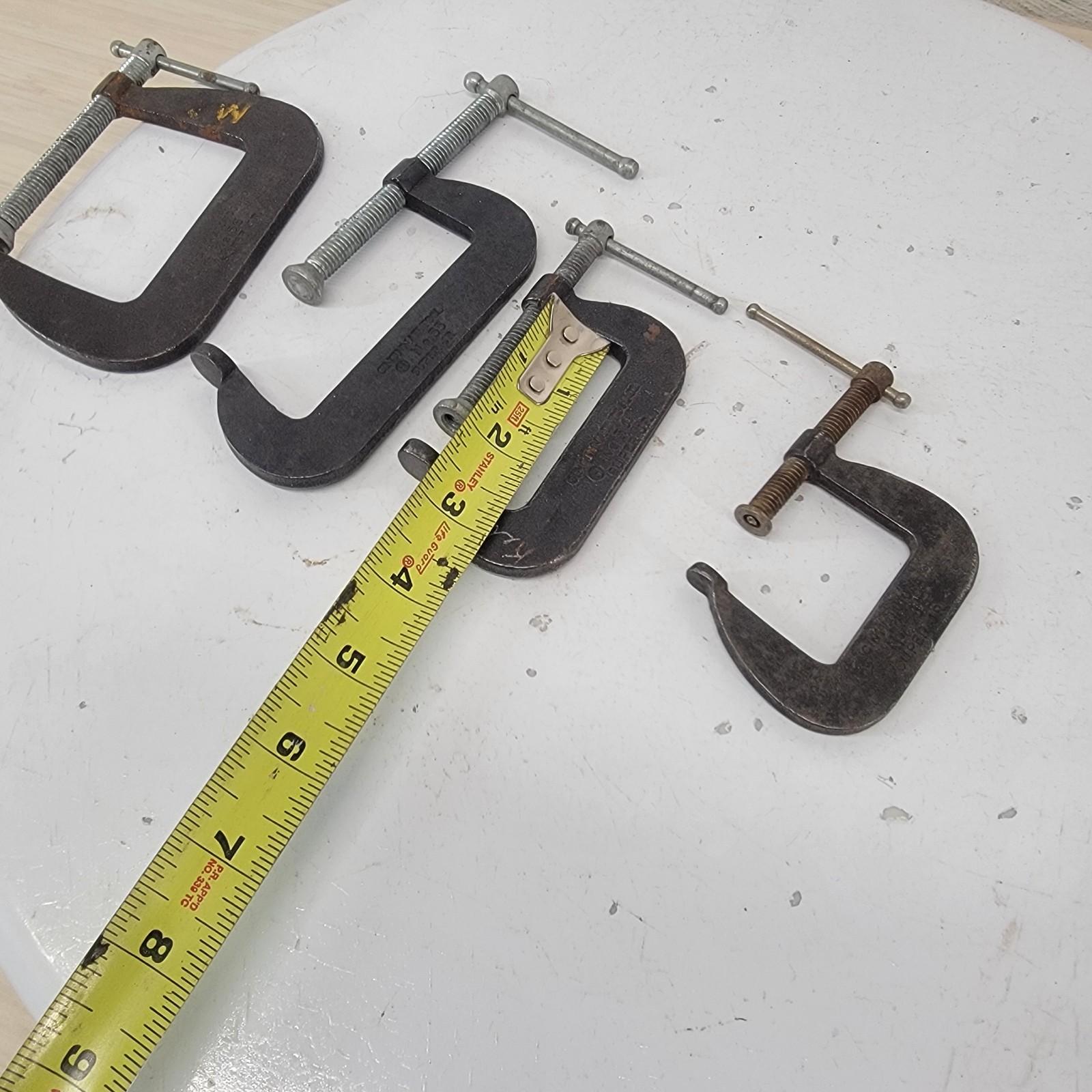 Vintage Cincinnati Tool Co C-Clamp Set No 53 54 55 56 Super Jr USA