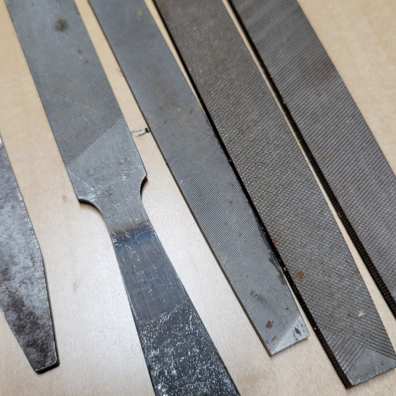 Lot Of 5 Vintage Nicholson & Lenox Hand Files Flat & Wrench. Used