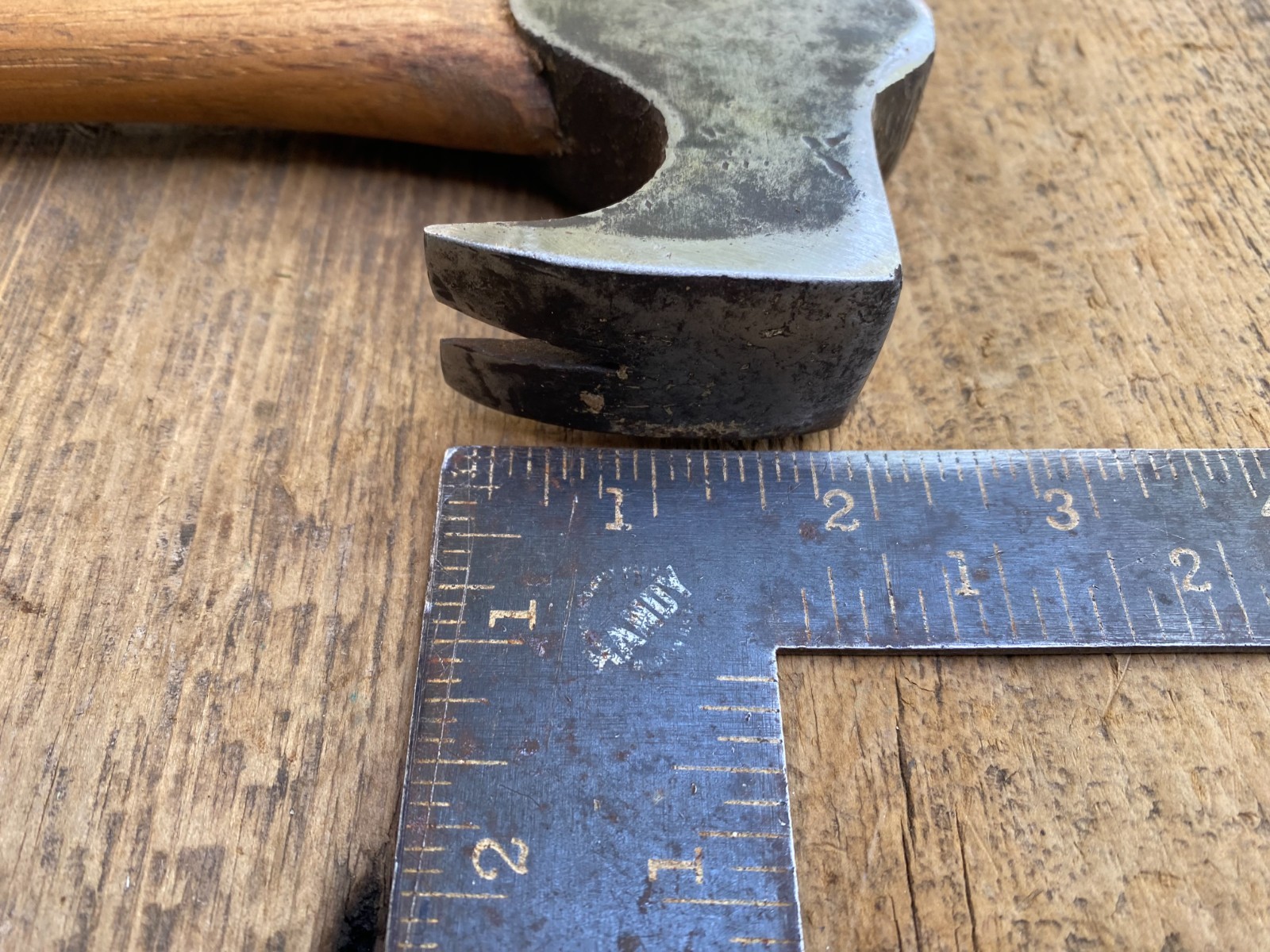 Vintage Carpenters Nail Puller Claw Hatchet Hewing Axe 14” Long