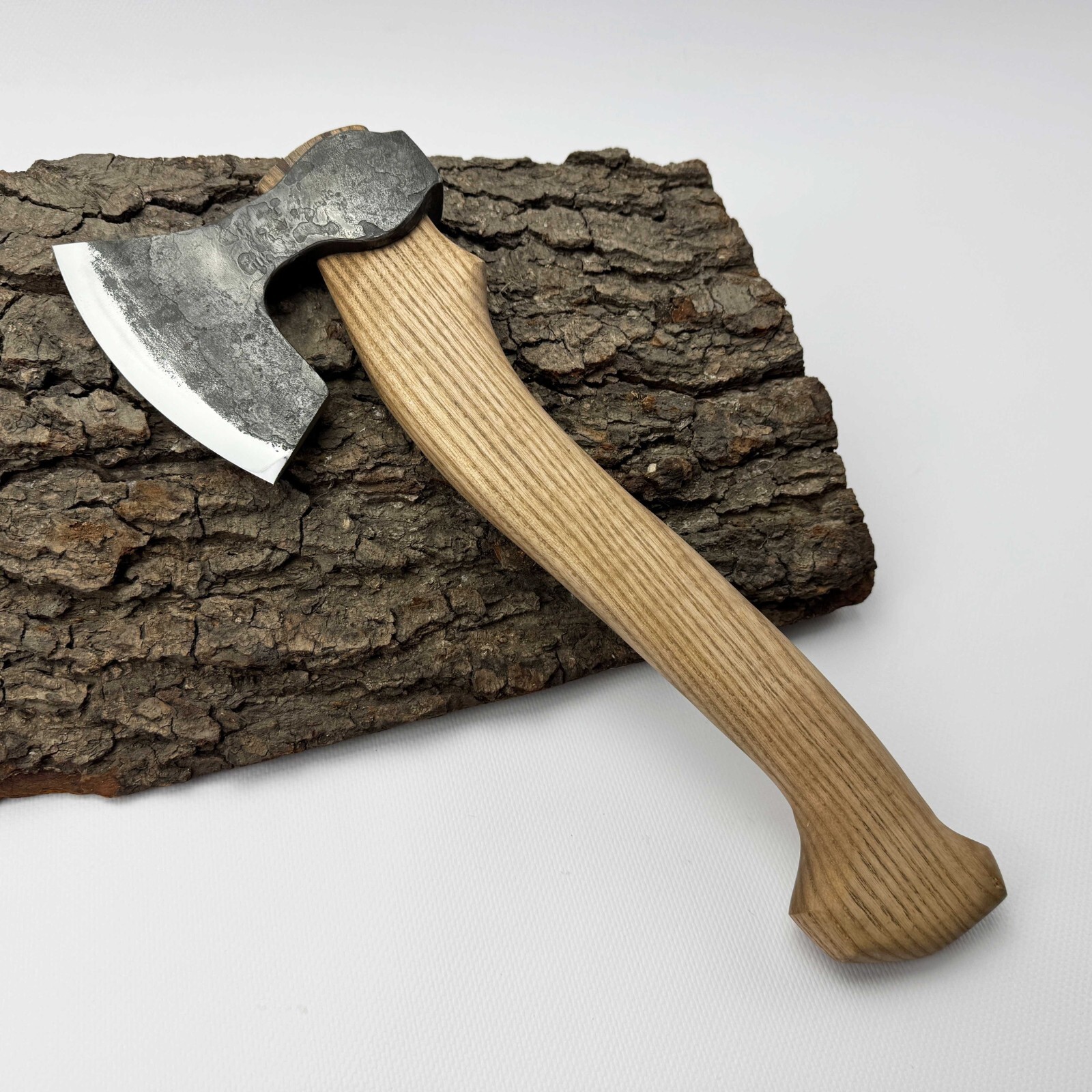 Carving Axe – Hand-Forged 52100 Steel, Ash Handle, Sheath, Ready to Use