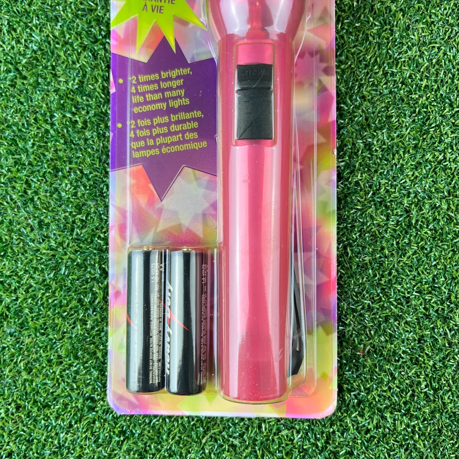 Rayovac Pink Flashy Lights Flashlight AA Battery Hand Held