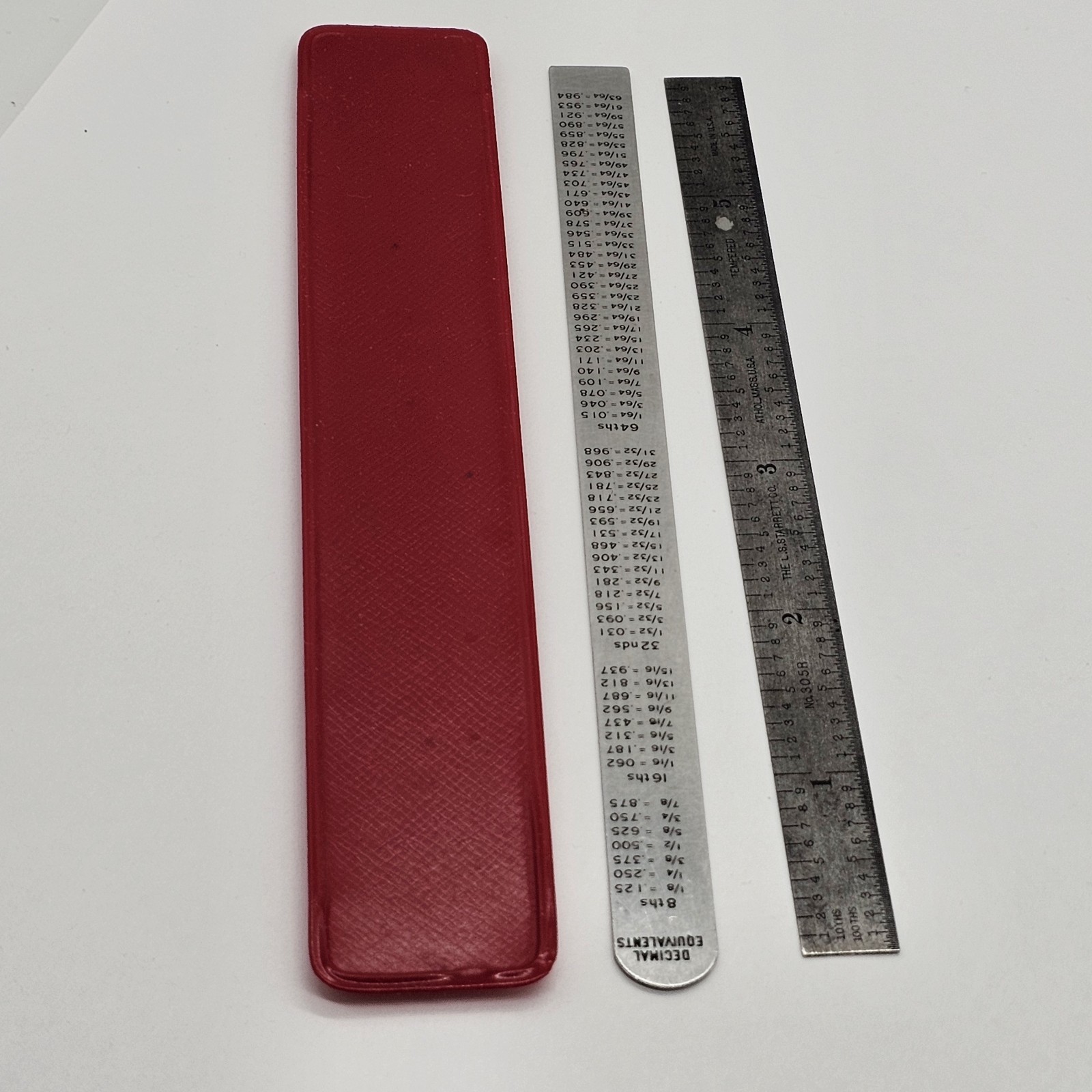 L.S.Starrett Co Athol Mass USA 6″ Rule No. 305R Tempered & General No. 300