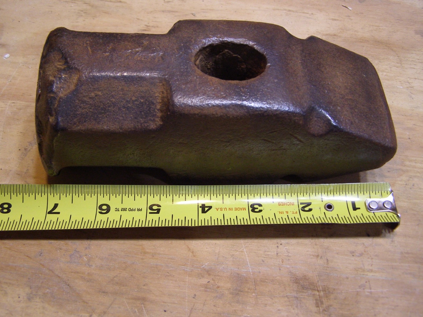Large Vintage 9-1/2 Lb Cross Peen Sledge Hammer By “? WERK” Chipped / Mushroomed