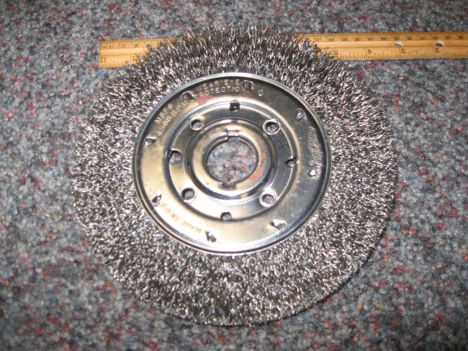 OSBORN MONITOR max 4500 RPM. #21035 8″ STAINLESS STEEL WIRE BRUSH WHEEL NOS