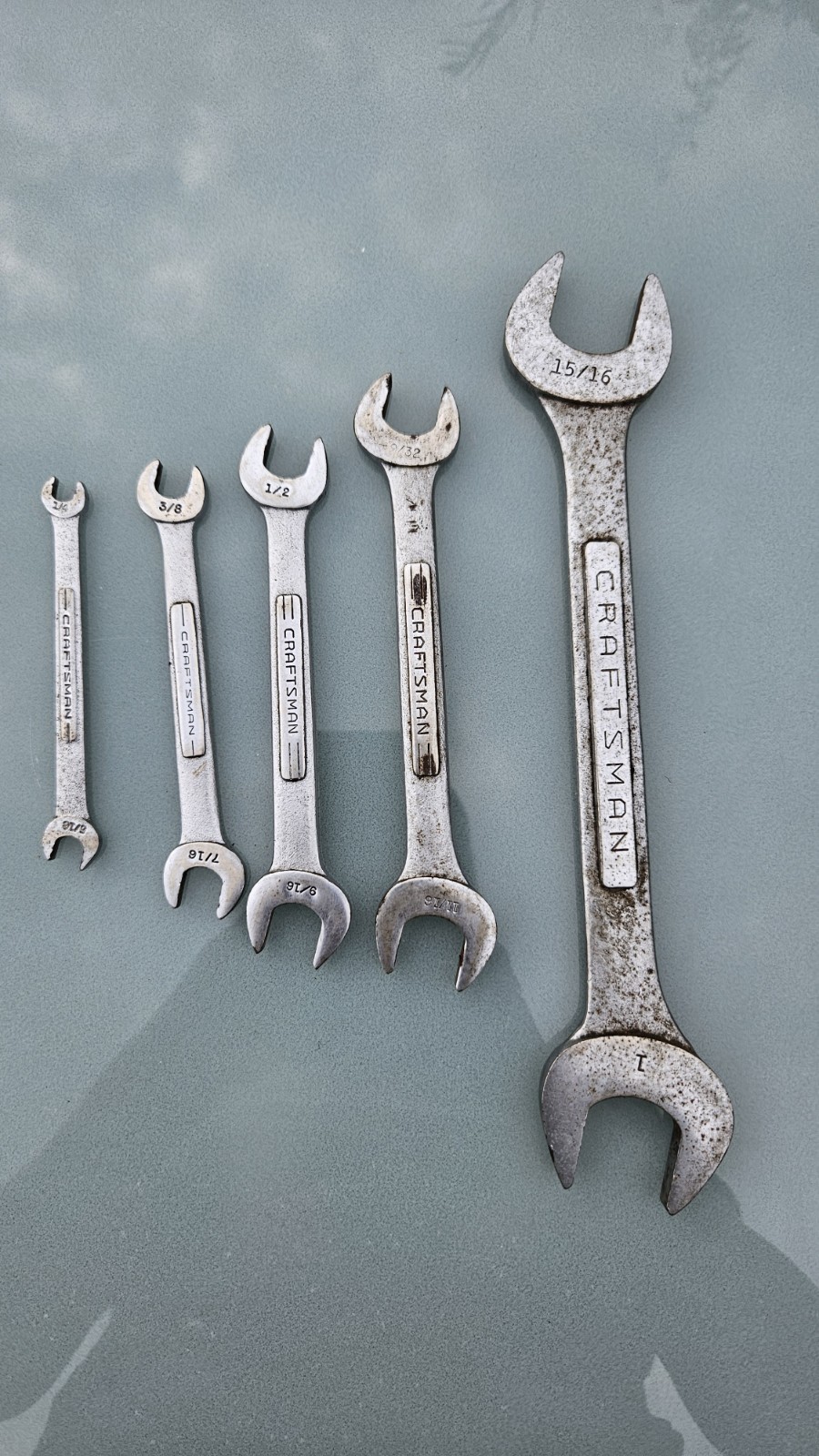 Vintage Craftsman SAE 5 Open-End Wrenches Various Sizes USA