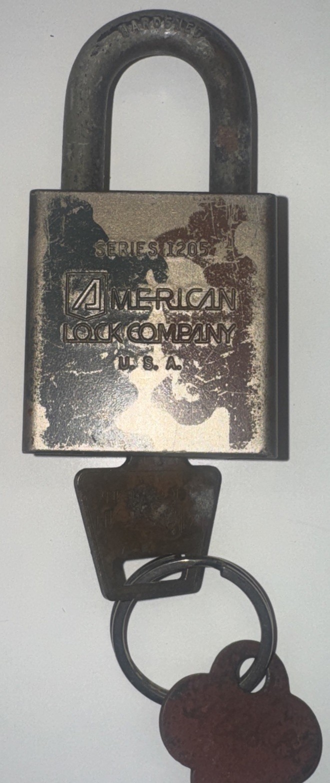 Vintage American Lock Company Series 1205 With Key Hardened Steel Camo Print