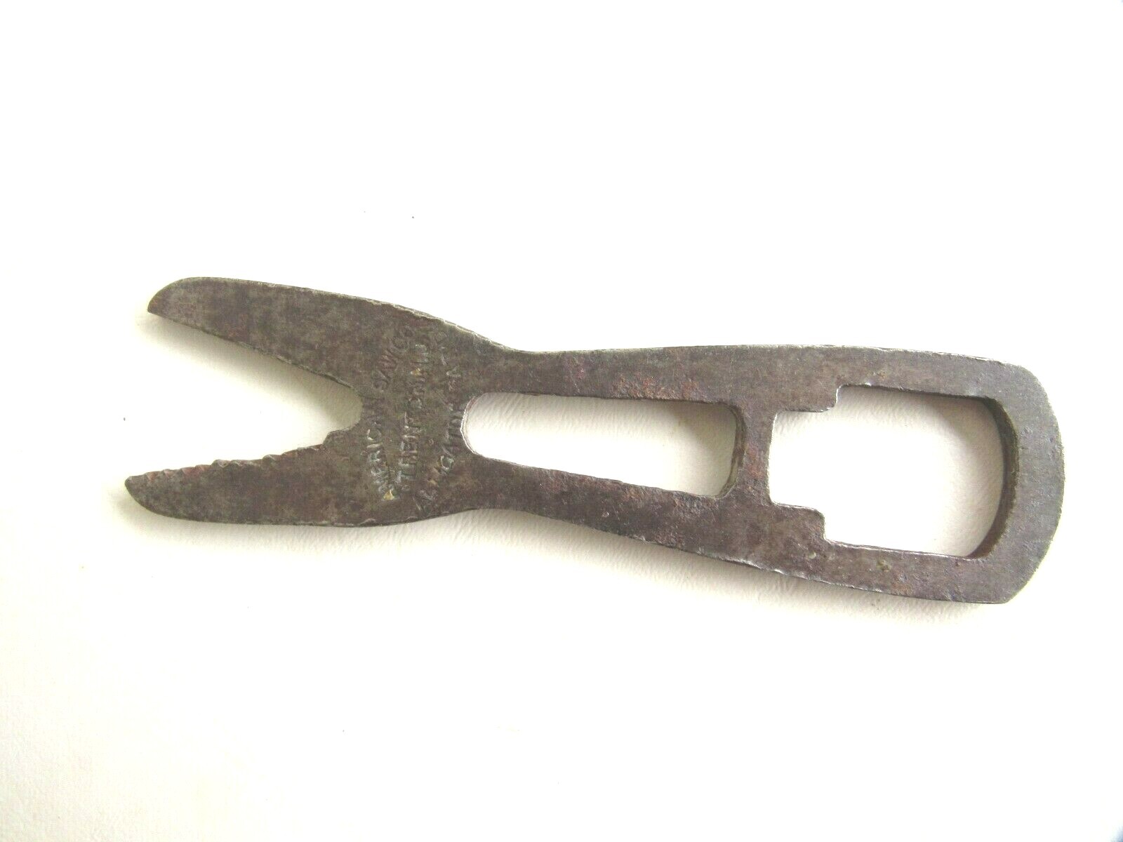 Vintage AMERICAN SAW CO., Trenton NJ No. 1 Registered Alligator Wrench Pat’D