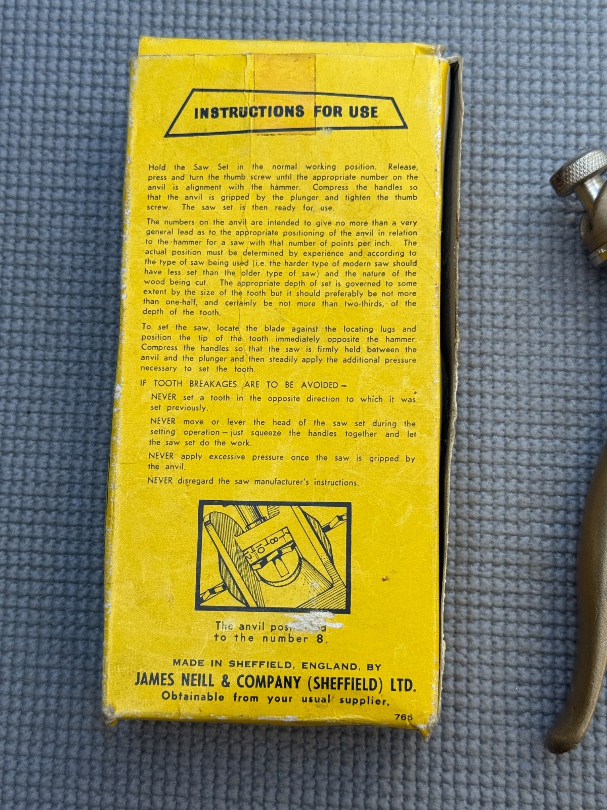 VINTAGE BOXED ECLIPSE SAW SET.