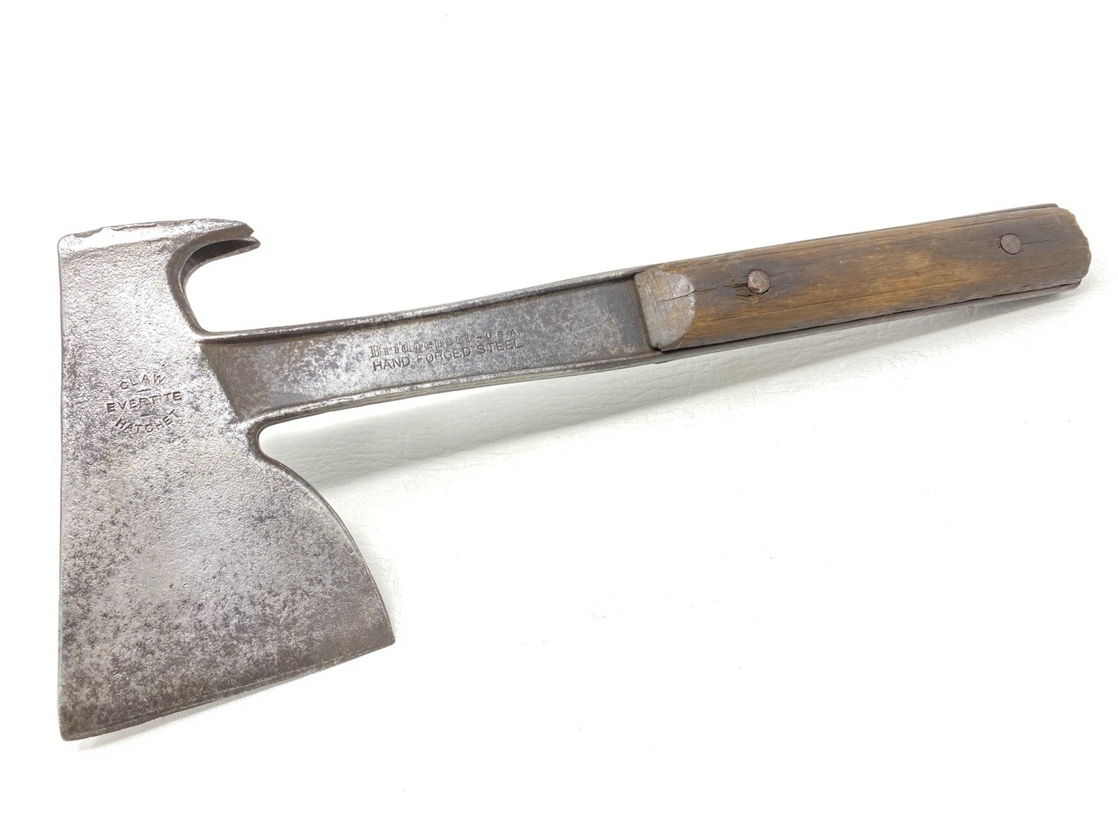 Vintage Uncommon Bridgeport Evertite Claw Hatchet Hand Forged USA Made