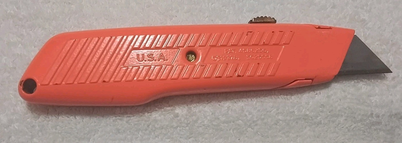 2pc STANLEY 10-079 INTERLOCK UTILITY KNIFE “VINTAGE ” ORANGE &SILVER USA 🇺🇸