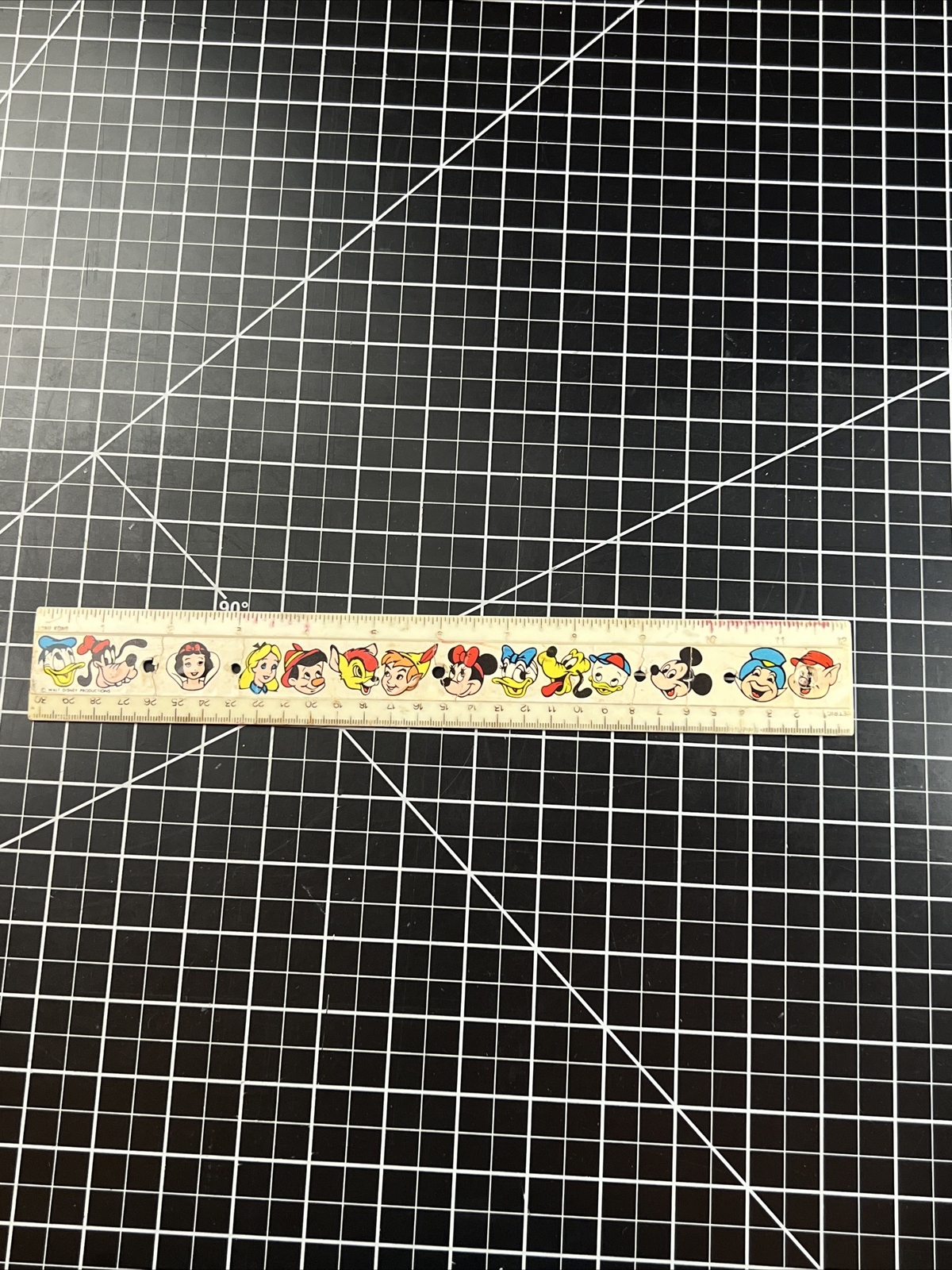 VTG 1970s Walt Disney Productions School Ruler Peter Pan Snow White Pinocchio