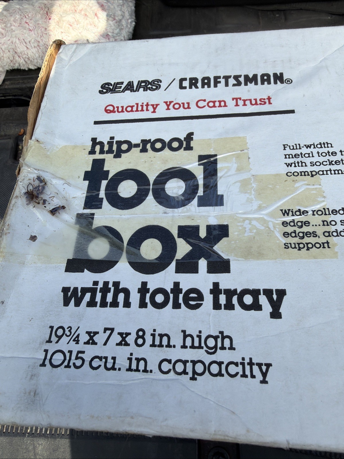 RARE SEARS CRAFTSMAN USA NOS HIP ROOF TOOL Box W Tote Tray Metal 65164 20x7x8”