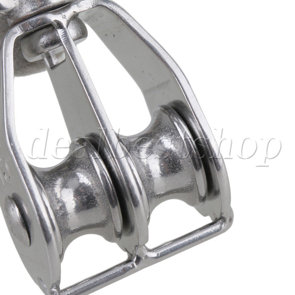 5 x Swivel Double Pulley Block Swivel Rope Pulley for Indoor and Outdoor