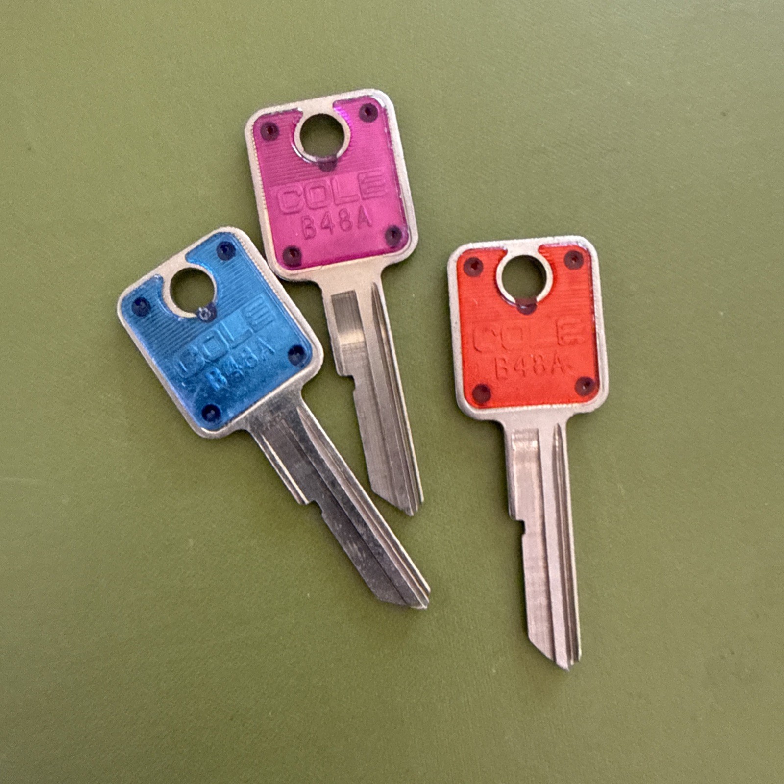 Lot Of 3: Cole GM B48-A Color Coded Key Blanks