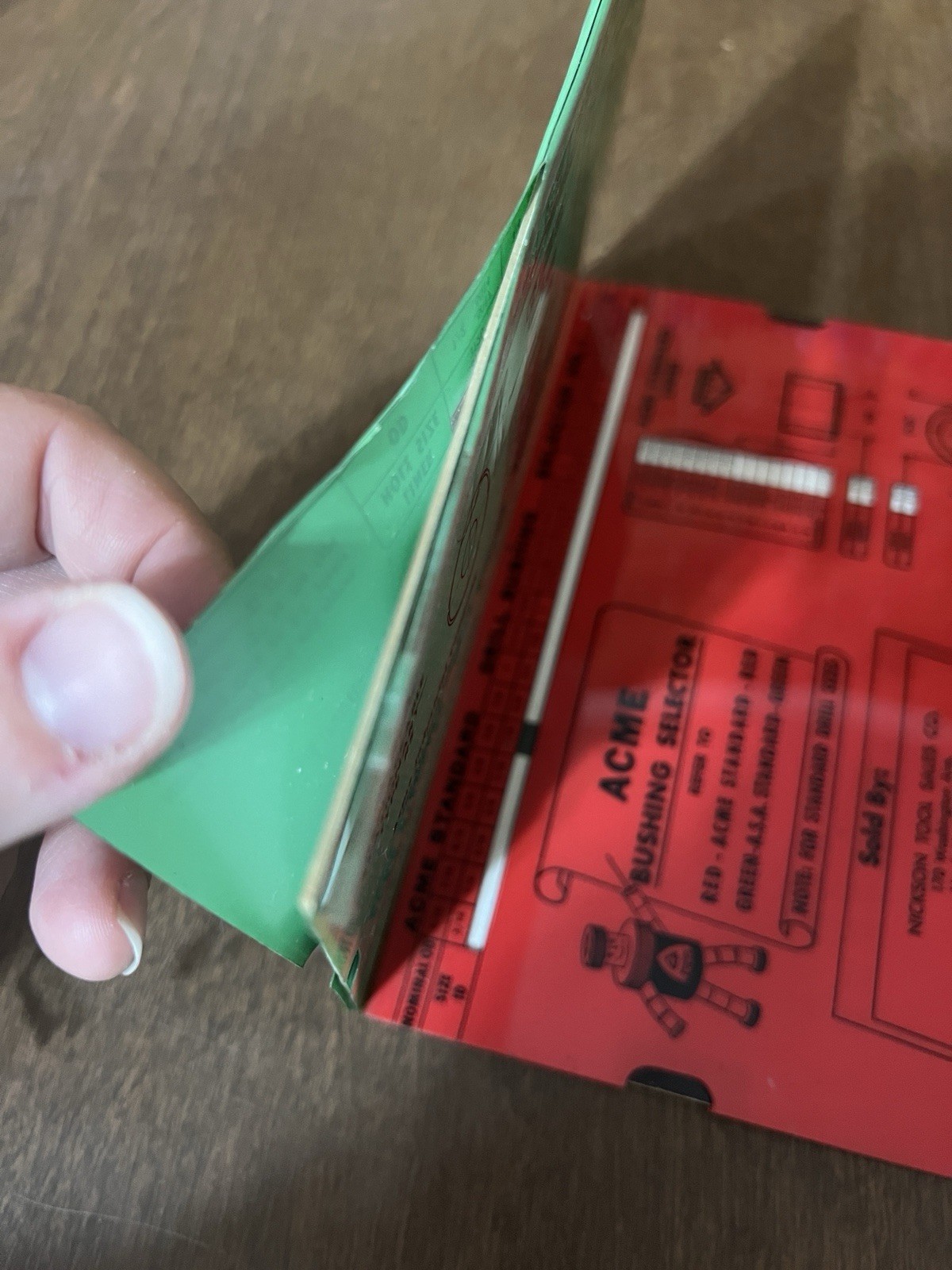A. S. A. Standard Drill Bushing Selector No. 1 2 3 & 4 Sliding Cardboard Chart