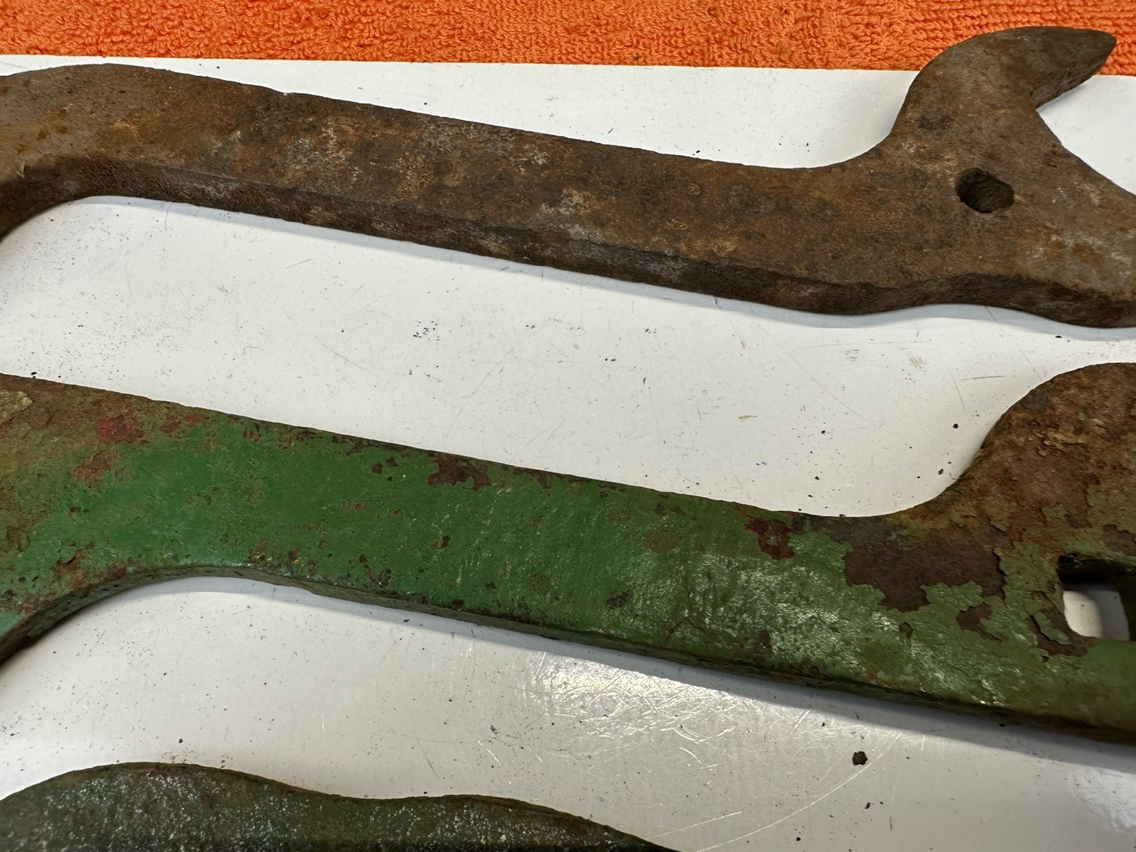 LOT #133 Vintage 3 Old WRENCH WRENCHES Farm Tractor Ag JOHN DEERE JD Equipment