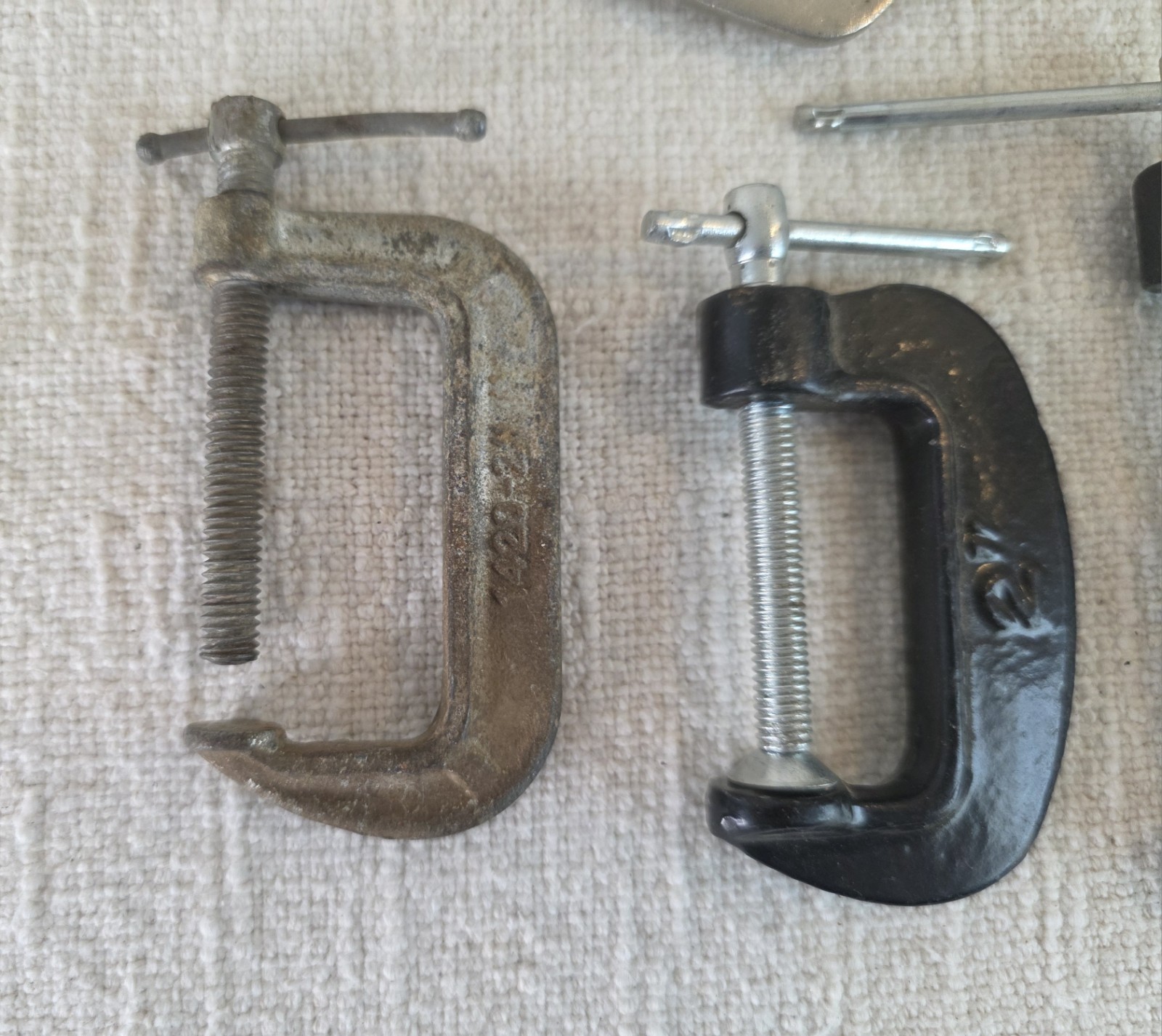 Lot Of 4 C Clamps 1 Vice Grip Vintage 2 & 4 Inch