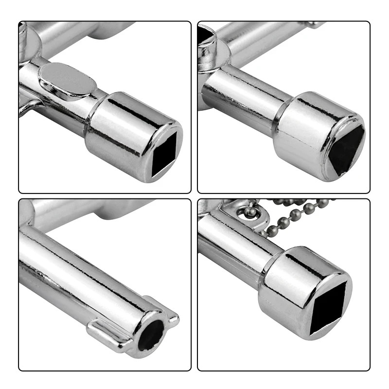 5 in 1 Cross Switch Key Wrench with Accessories Universal Square Triangle Train