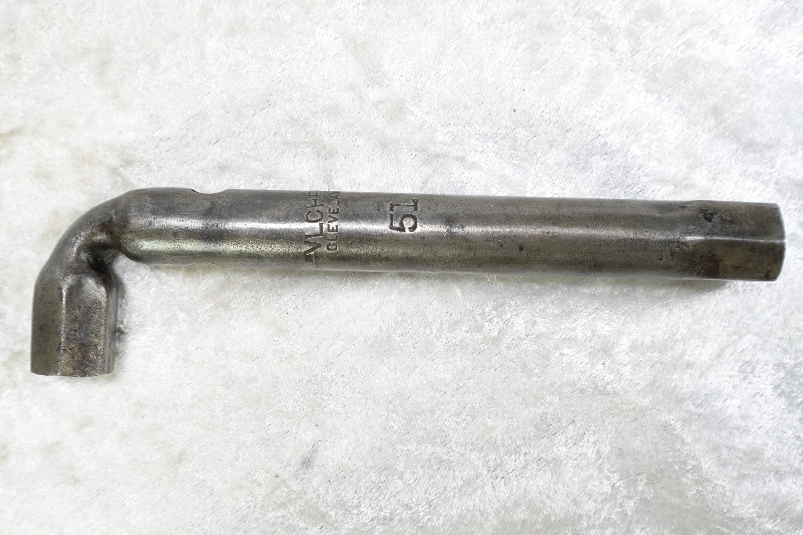 Vintage Vlcher No. 51 Bent Tubular Socket Wrench Tool 1/2″ Hex Openings FORD