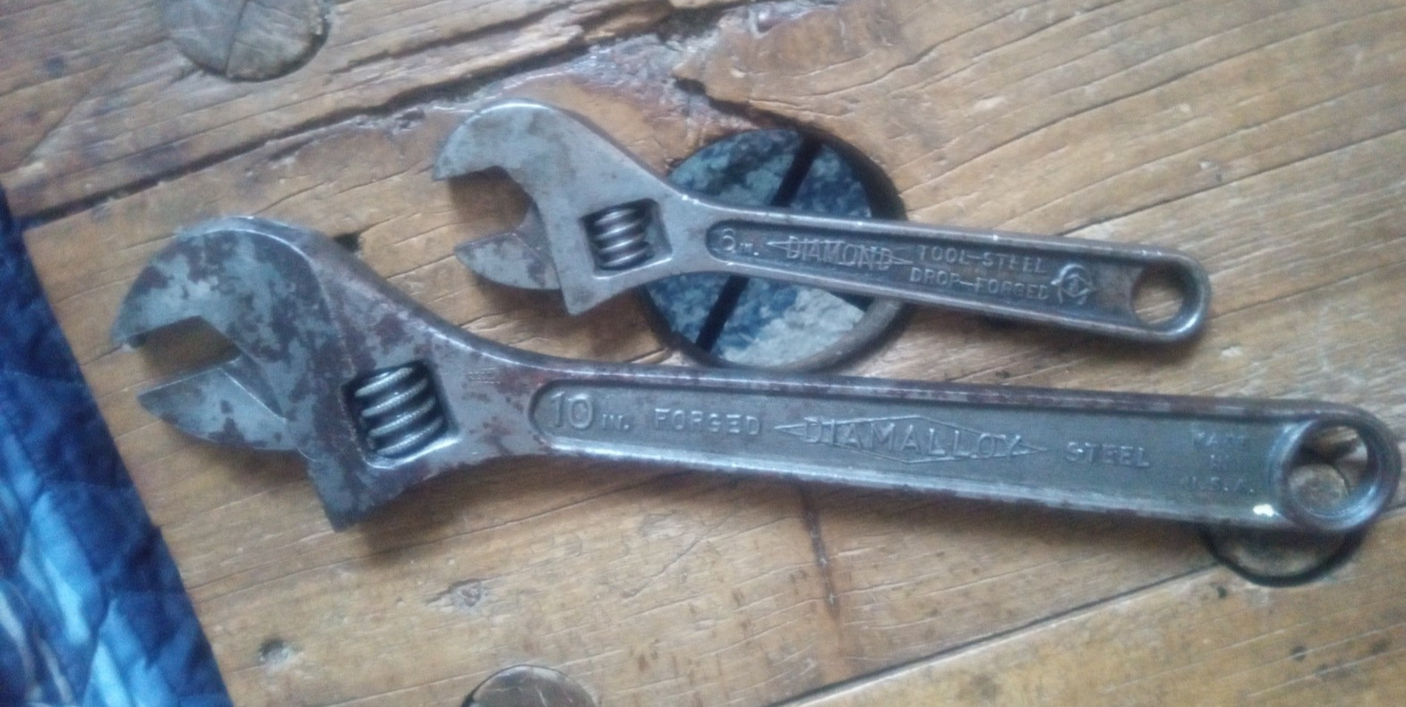 Diamond Calk Horseshoe CO. Diamalloy 10″ & 6″ Adjustable Wrench Duluth Minn USA
