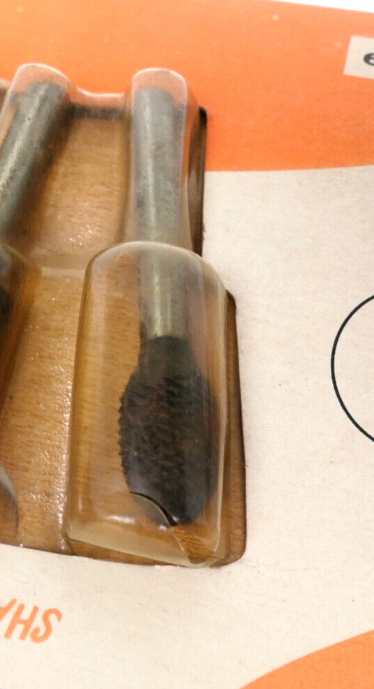 RARE Vtg ARCO 3pk Rotary Files for Electric Drills No.309 Shapes Finish Enlarges