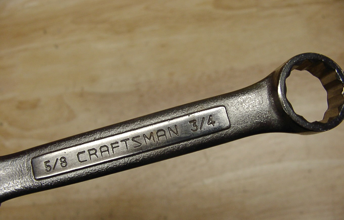 Vintage Craftsman -VV-43865 12 Pt Box End Wrench,5/8″ X 3/4″ X 6-1/16″,XLINT!