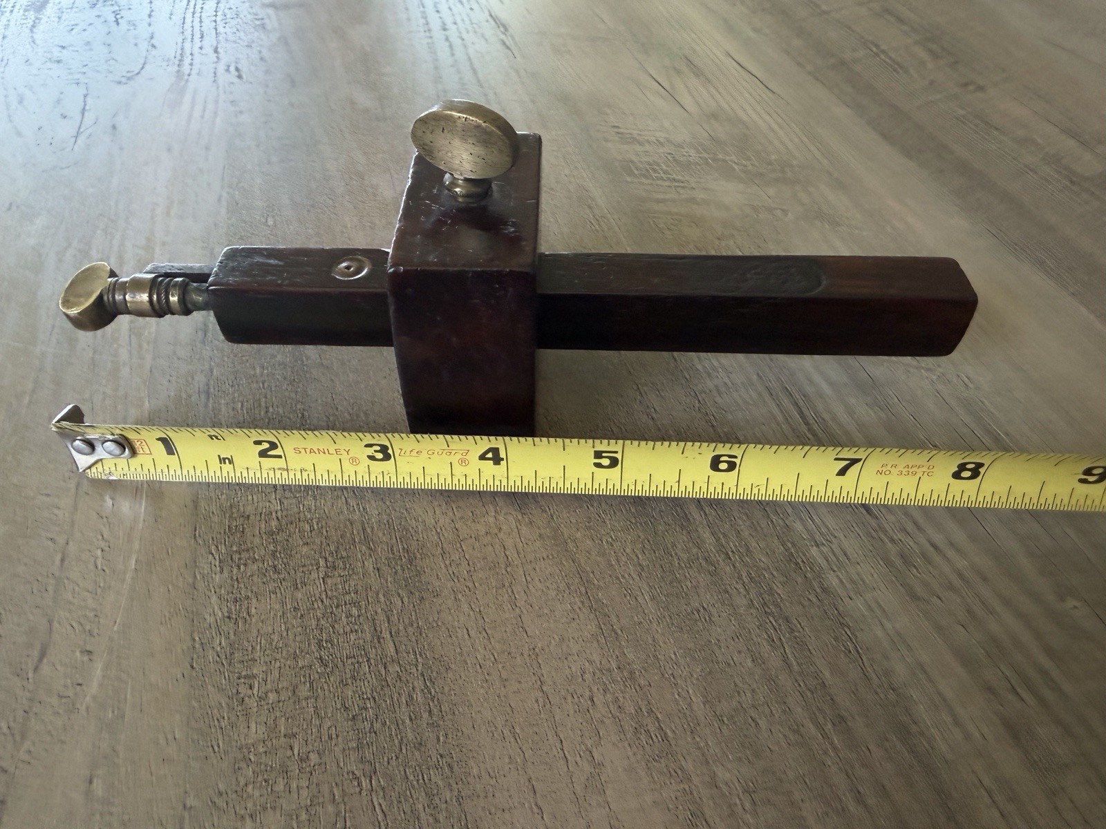 Nice Rosewood & Brass 19th Century Dual Pin Mortise Gauge Marples?